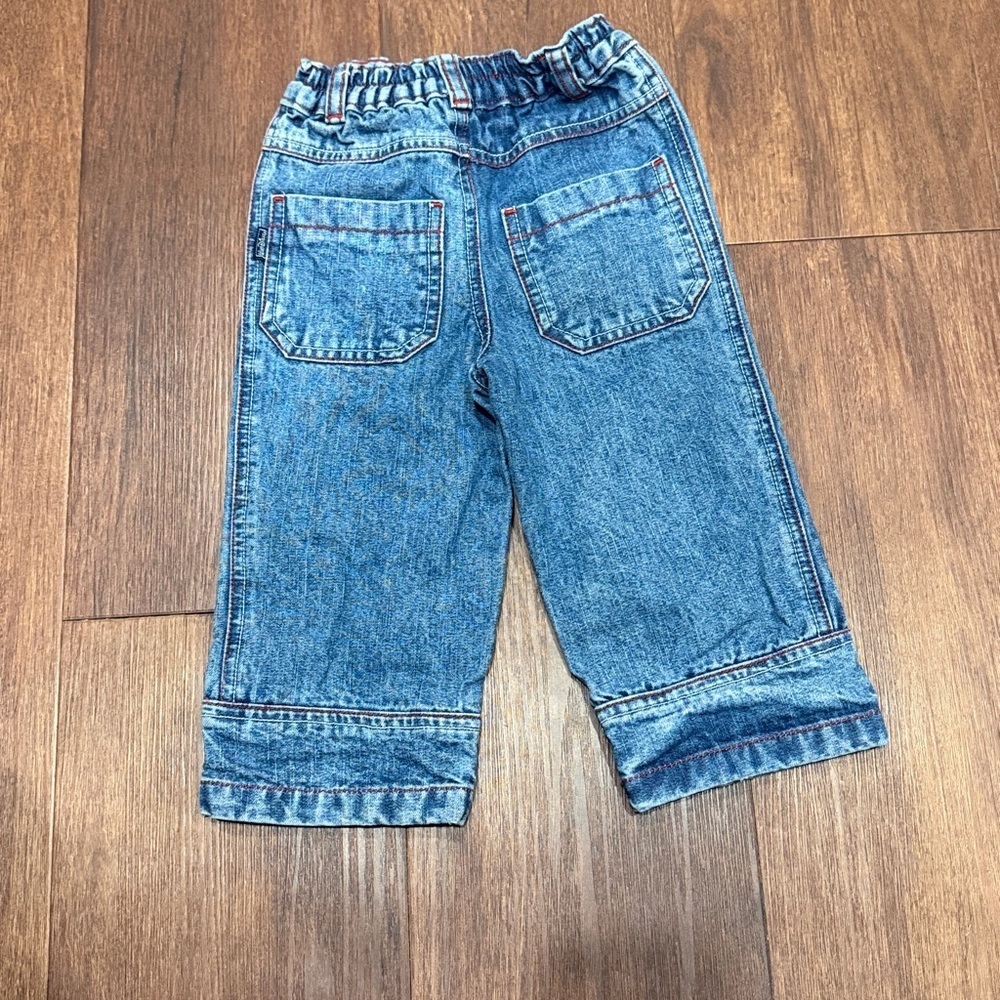 Kids' Blue Jeans with Mickey Soccer Patches - Picture 5 of 7